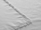 Vintage Design Homewares Gypsy White Fringed Washed Linen Cotton Tablecloth 150cm x 300cm V442-HIN-TABLEC-GYPSYLINENC300CM-WHITE-RE