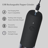 2 Packs Electric Salt and Pepper Set, USB Rechargeable, Automatic Salt and Pepper Mill V1366-AZ2-W-14618