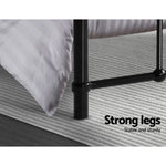 Artiss Bed Frame Metal Frames LEO - King Single MBED-C-LEO-KS-BK