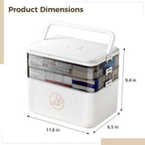 Extra Large 3-Tier Medicine Organizer, XXL Pill Box 7, Travel-Friendly with Labels, 3 Times a V1369-AZ3-W-08584