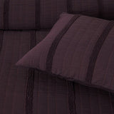 Bianca Malua Grape Jacquard Striped Quilt Cover Set Queen V442-BCA-QUILTCS-MALUA-GRAPE-QS