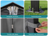 Instahut 3x4.25m Gazebo Hardtop Steel Roof Outdoor Pavilion GAZB-IR-ALU-RF-3X4-ABCD