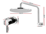 Cefito 9'' Rain Overhead Swivel Shower Head with Wall Bathroom Mixer Silver SHOWER-A3-RO-9-SI-MIXER-RO