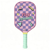 Pink and Purple Pickleball Paddle Set - Fiberglass Face with PP Honeycomb Core, 2 Paddles 4 Balls & V888-ELOSUNG47267