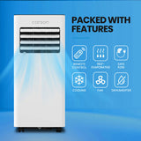 CARSON 2.05kW Portable Air Conditioner, with Fan & Dehumidifier Mode, Remote Control, 24hr Timer, V219-COLPACCA2C2A