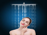 16"x16" Square Stainless Steel Top Rainfall Shower Head Bathroom Sprayer V1294-YM0901-DE-JYA00924
