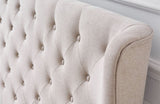Cambridge Tan Beige Linen Tufted Bed - king V292-BED-CAMBRIDGE-KING-TANBEIGE