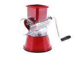 Manual Rotary Drum Grater Stainless Steel Cheese Grater Vegetables Cutter Slicing Tool Shredder Red V1294-YM0727-JY16340-01