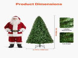 Christmas Tree, 1.8m Artificial Xmas Tree, Full Holiday Decor Trees with 1250 Branch Tips & Sturdy V952-CGKSDSPVCLS6K87RZ001V0