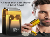 Men's Reciprocating Foil Shaver Upgraded Set - USB Rechargeable Dual Foil Electric Razor V888-ELOSUNG57013-4
