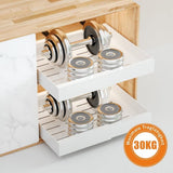 1 Layer Adjustable Metal Storage Shelf for Cabinets, Telescopic Drawer Pull-Out, Compatible with V1188-MS-325-0178
