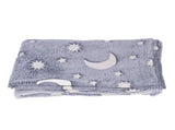 1.5x2m Luminous Blanket Double Side Flannel Star Moon Design Soft Glow in The Dark Blanket for V1294-YM0523-3117220043213