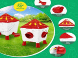 CARLA HOME Chicken Feeder Waterer Set, Automatic Gravity Dispenser with 8KG Food & 8L Water LSB-36359