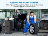 POLYCOOL 6.5kW Portable Industrial Spot Cooler, with Triple Cooling Ducts, 15A Plug V219-AIRINDPLYA75K