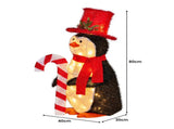 Christabelle 80cm Christmas Penguin Display with LED Lights Indoor Outdoor Decoration MHA432
