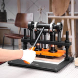 Leather Cutting Machine, 11 x 5.5 in Embossing Plate Manual Die Cutter, 0.47 in Pressure Stroke V952-SDSLPGYHJ28XE5XVZV0
