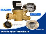 RV Water Pressure Regulator, Adjustable Handle Brass Water Pressure Regulator, Water Pressure V1258-DP02-C-3317