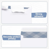 10 Security Self-Seal Tinted Envelopes for Privacy & Business, Peel and Seal, Windowless, 4-1/8 x V1369-AZ3-W-16290
