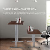 FORTIA Sit To Stand Up Standing Desk, 120x60cm, 72-118cm Electric Height Adjustable, 40kg Rated, V219-ADKSSTFO2WLSA