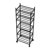 6 Tier Rolling Kitchen Storage Cart with Wheels, Multi-Purpose Organizer for Living Room Bathroom V1366-AZ2-W-14729