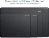 Leather Desk Pad 36" x 20", Office Desk Mat Waterproof Black - Premium Quality - Smooth Mouse V1258-DP02-C-353