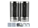 Double Soap Dispenser Drip Proof Wall Mounted Gel Hand Soap Dispenser for Bathroom 320mlx2 Metal V1294-YM0901-3112250038412