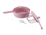Household Vegetable Drainer Manual Salad Dehydrator Vegetable Washing Basket for KitchenPink V1294-YM0901-3118210232312