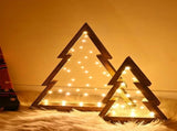 2Pcs Wood Christmas Tabletop with Lights, Christmas Tree Table Centerpiece, Xmas Tree Modern V1189-WXFWAL-20260319-00899