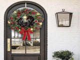 Christmas Wreath with Jesus Red Berry Pine Cone Nativity Scene LED Lights String Wreath Mixed V1294-YM0714-10306698