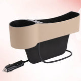 Masteelf Car Seat Gap Storage Box 1Set Beige Leather with Car Seat Slide Filler for Drivers V1189-LWWAL-20260327-03584