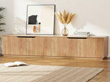 Artiss TV Unit Entertainment Unit Storage Cabinet 180cm Pine FUR-U-CT04-TV180-WD-AB
