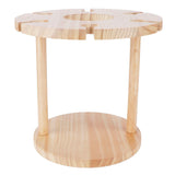 Wooden Wine Rack Glass Cup Holder Organizer Tabletop Display for 6 Glass and 1 Wine Bottle V1294-YM0718-3118200238111