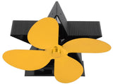 4 Blade Thermal Heat Powered Wood Stove Fan Fireplace Accessory for Heat DistributionGold V1294-YM0901-3117200136215
