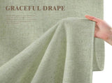 Linen Shower Curtain, Water Repellent Bathroom Curtain, Scandinavian Style, Thick Quality, Grey, V1237-ZY-924-048