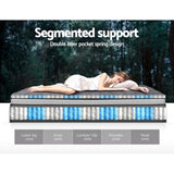 Giselle Bedding 34cm Mattress Double Layer Pocket Spring Double MATTRESS-MINI-PS-D