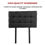 PU Leather Single Bed Deluxe Headboard Bedhead - Black V63-768185