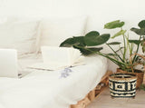 Bamboo Woven Trash Can Wicker Waste Basket Office Garbage Cans Round Waste Paper Bin Rubbish Basket V1366-AZ2-W-03187