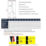 Waist Pants, Thickened Rain Boots, Water Pants with PVC Waterproof, Anti Slip, Wear-Resistant V1107-133-68369-GRN-38