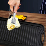 SOGA 50.8cm Cast Iron Ridged Griddle Hot Plate Grill Pan BBQ Stovetop ZPAI009