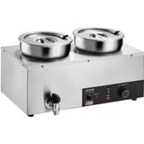 VEVOR Commercial Soup Warmer Soup Station with 2*7.4Qt Pot Soup Kettle Warmer V952-BW2274QT1200WGG9TV3
