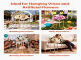 Wedding Flower Stand, 10PCS 40cm Column Flower Stand, Floral Stands with Acrylic Laminate, Gold V952-HLHJLFT10J40F3YRH001V0