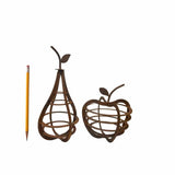 Set 2 Contemporary Apple & Pear 11cm, 23cm V637-01549APL