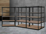 Giantz 5x1.8M Garage Shelving Warehouse Rack Pallet Racking Storage Shelve Black WR-E-9X18-BKX5