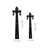 1 Set Black Garage Door Hardware with Flat Embossed Decorative Hinges for and Stylish Door Support V1369-AZ3-W-20716