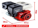 Baumr-AG 13HP Petrol Stationary Engine 4-stroke OHV Motor Horizontal Shaft Recoil Start V219-ENGPTLBMRC39R