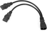 2Pack UPS Server Y Splitter C14 to 2 x C13 Power Adapter Cable Cord V1259-DP01-A-574