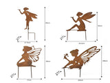 Set 4 Asst Fairy Garden Stakes 45cm, 32cm, 29cm, 29cm V637-27608FRY