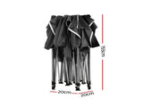 Instahut Gazebo Pop Up Marquee 3x6 Folding Outdoor 500D Tent Base Pod Black GAZEBO-T-3X6-F-BK-BASE