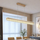 BAMDECOR A122 Nordic Long Dual Linear Dimmable Acrylic Kitchen Dining Table Pendant Light Minimalist V255-BAM-A122-COFFEE-1.2M