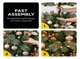 Christabelle 2.3m 7.5ft Deluxe Mountain Pine Christmas Tree Pre Lit Multi Function LED Artifici 112_SENDMP75